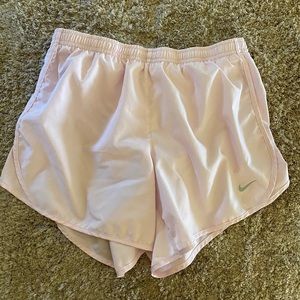 light pink nike tempo shorts